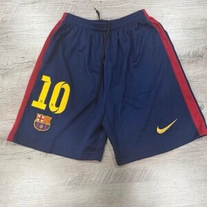Nike FC Barcelona Kids Soccer Shorts Youth XS Size 6 7 Blue Red Athletic